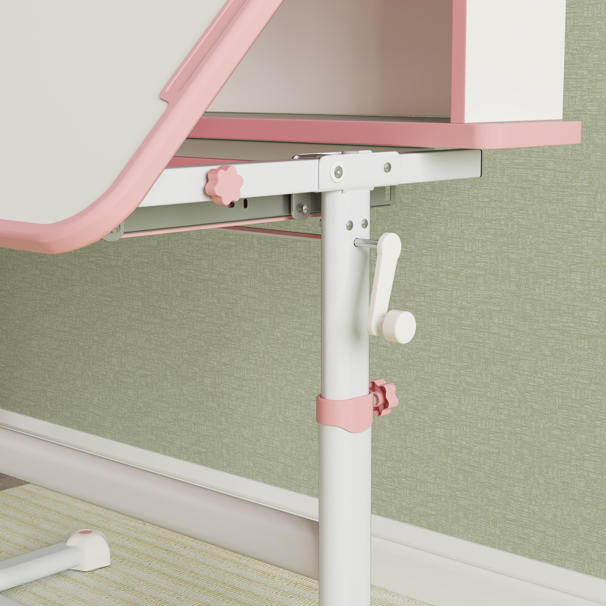 AIYAPLAY Kids Desk and Chair Set w/ Tiltable Desktop Reading Rack