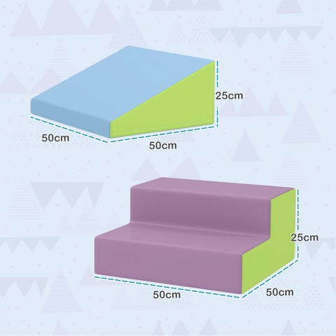 HOMCOM 2 Piece Soft Play Set for Toddler Climb and Crawl
