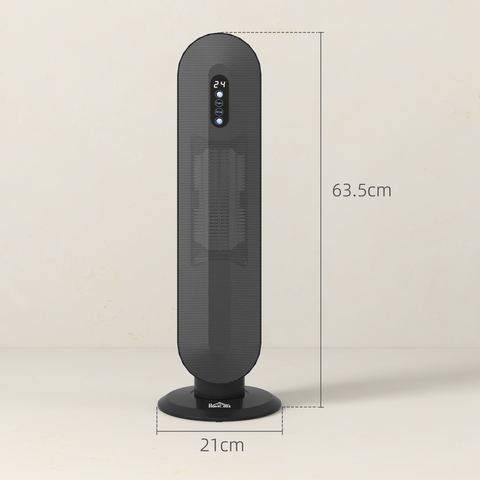 HOMCOM Ceramic Space Heater Tower Heater W/ 45° Oscillation