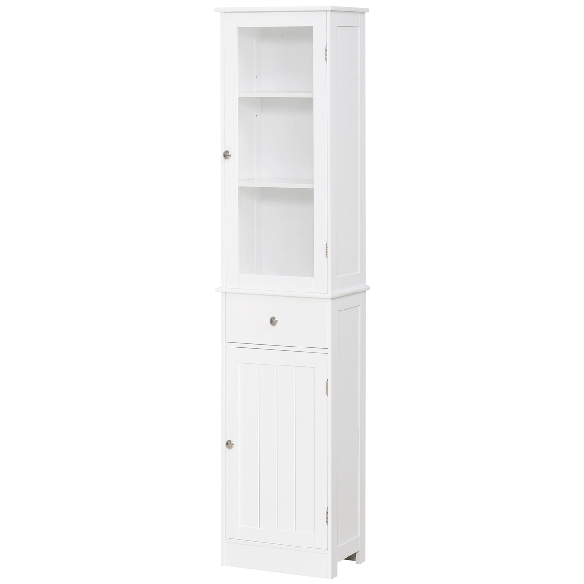kleankin Storage Cabinet Organizer Tower with Shelves & Drawer