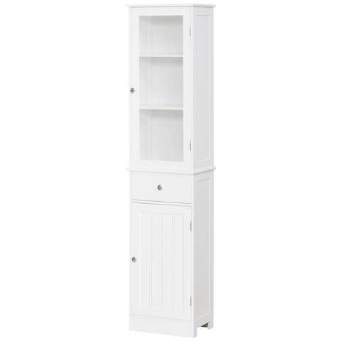 kleankin Storage Cabinet Organizer Tower with Shelves & Drawer