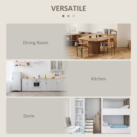 HOMCOM Folding Dining Table Foldable Drop Leaf Dinner Table for Kitchen
