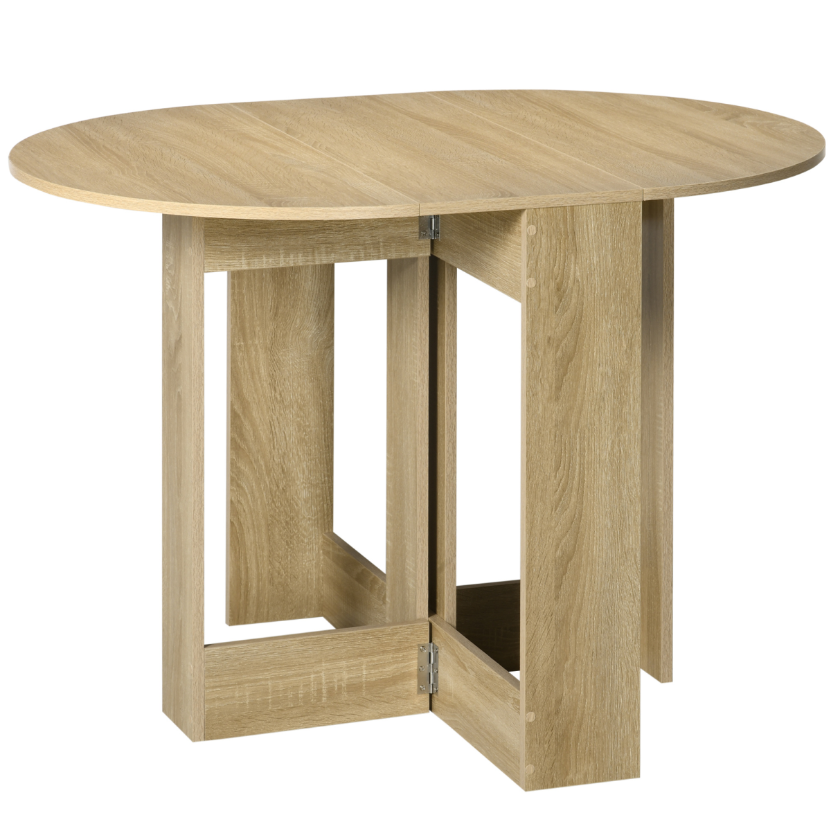 HOMCOM Folding Dining Table Foldable Drop Leaf Dinner Table for Kitchen