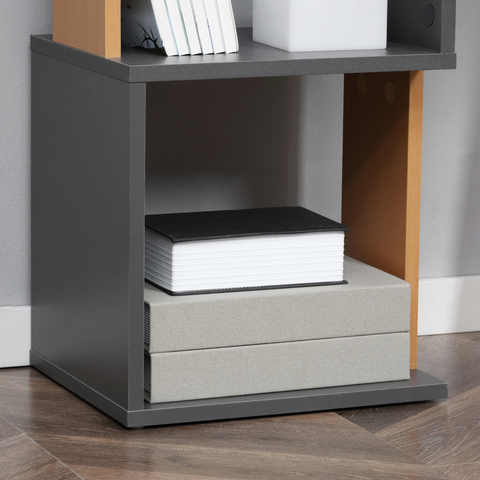 HOMCOM 5-Tier Bookshelf Freestanding Bookcase Storage Shelves