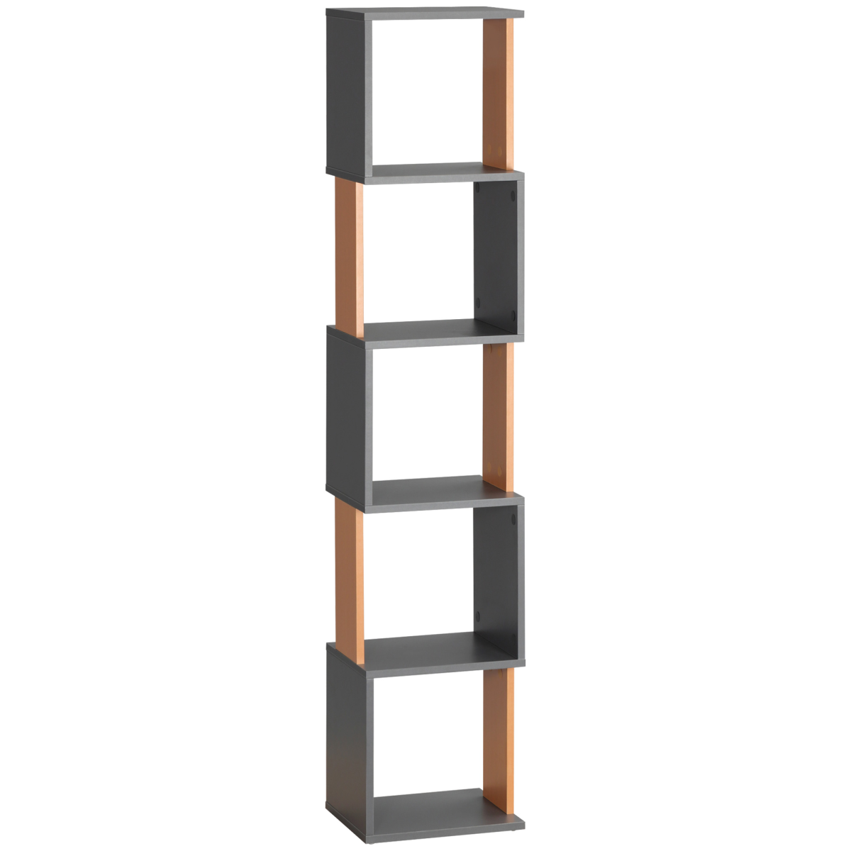 HOMCOM 5-Tier Bookshelf Freestanding Bookcase Storage Shelves