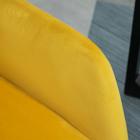 HOMCOM Modern Accent Chair Velvet-Touch Upholstered Armchair