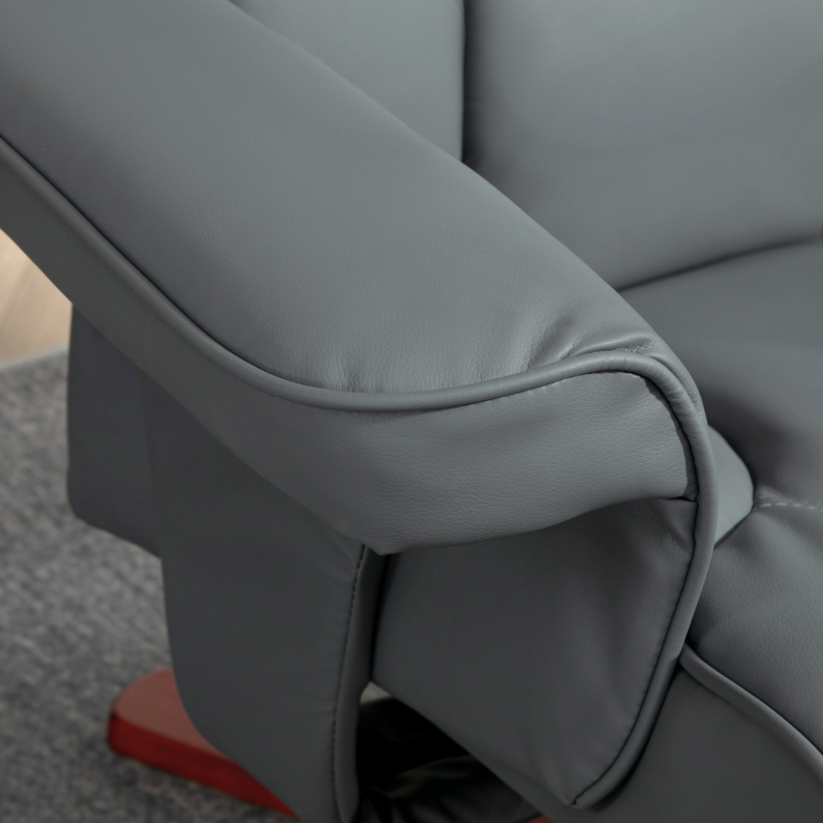 HOMCOM Reclining Armchair with Footstool and Adjustable Backrest