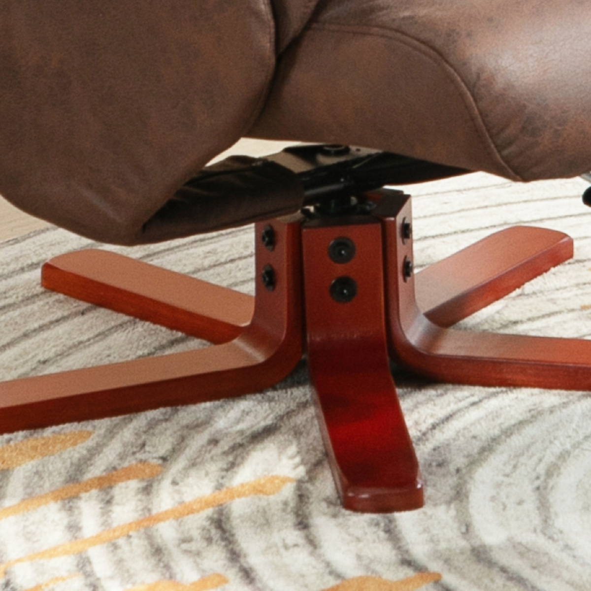 HOMCOM Recliner Chair with Footstool, Backrest Adjustable, Armchair