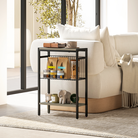 HOMCOM Side Table with Storage, Small Table for Living Room, Bedroom