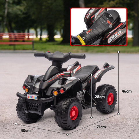 AIYAPLAY 6V Kids Electric Quad Bike with Music, Forward Function