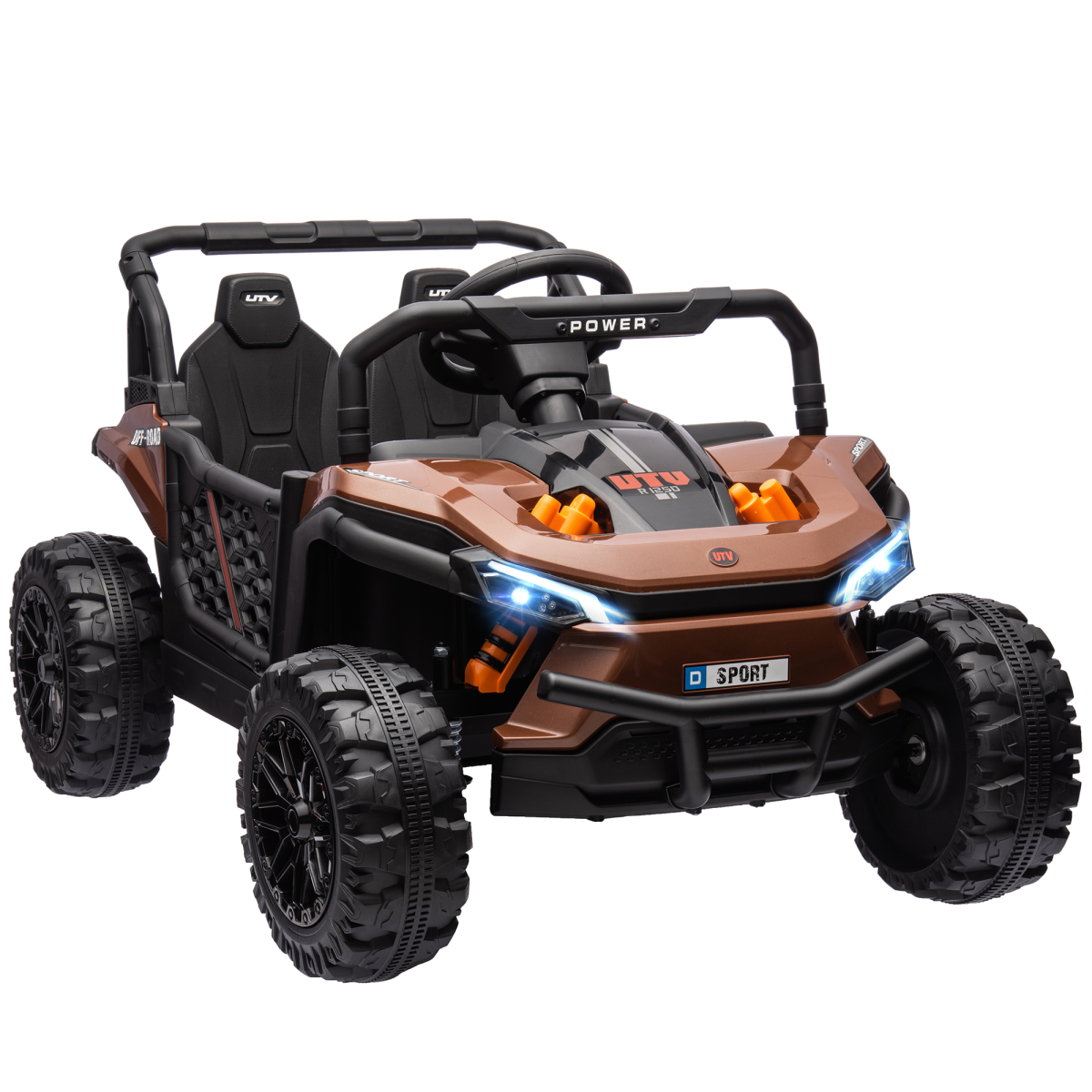 AIYAPLAY Kids Ride on Car, 12V Electric Truck w/ Horn Lights USB