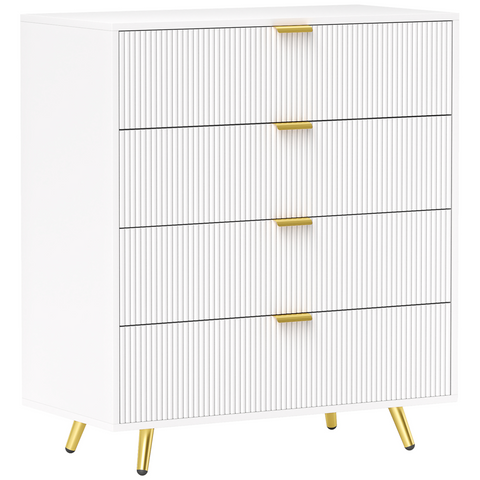 HOMCOM Chest of Drawers with 4 Drawers for Bedroom, Living Room