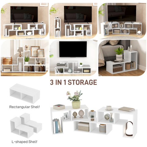 HOMCOM TV Unit for TVs up to 75 Inches, Free Combination TV Stand