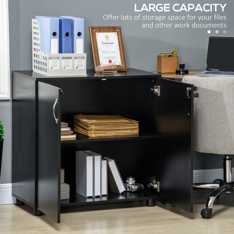 Vinsetto 2-Tier Locking Filing Cabinet Office Storage Cabinet