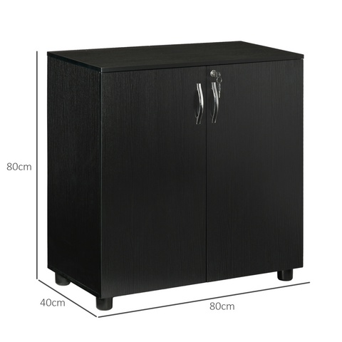 Vinsetto 2-Tier Locking Filing Cabinet Office Storage Cabinet