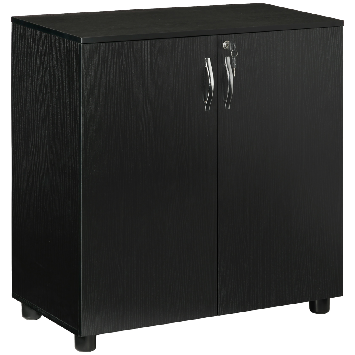 Vinsetto 2-Tier Locking Filing Cabinet Office Storage Cabinet