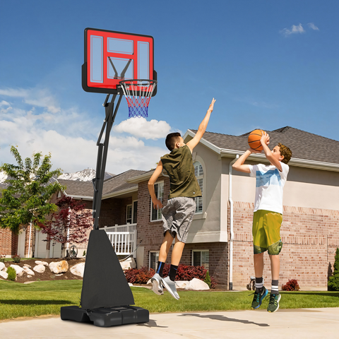 SPORTNOW 2.45-3.05m Portable Basketball Hoop and Stand with Wheels