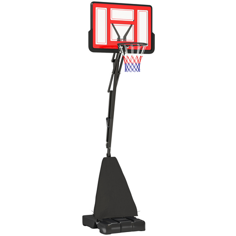SPORTNOW 2.45-3.05m Portable Basketball Hoop and Stand with Wheels
