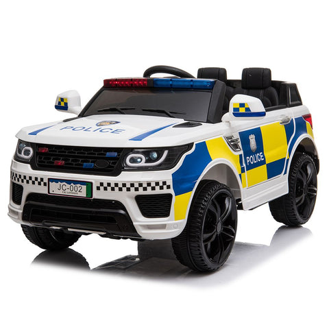 【Same Code：95123812】Dual Drive 12V 7Ah Police Car with 2.4G Remote Control White