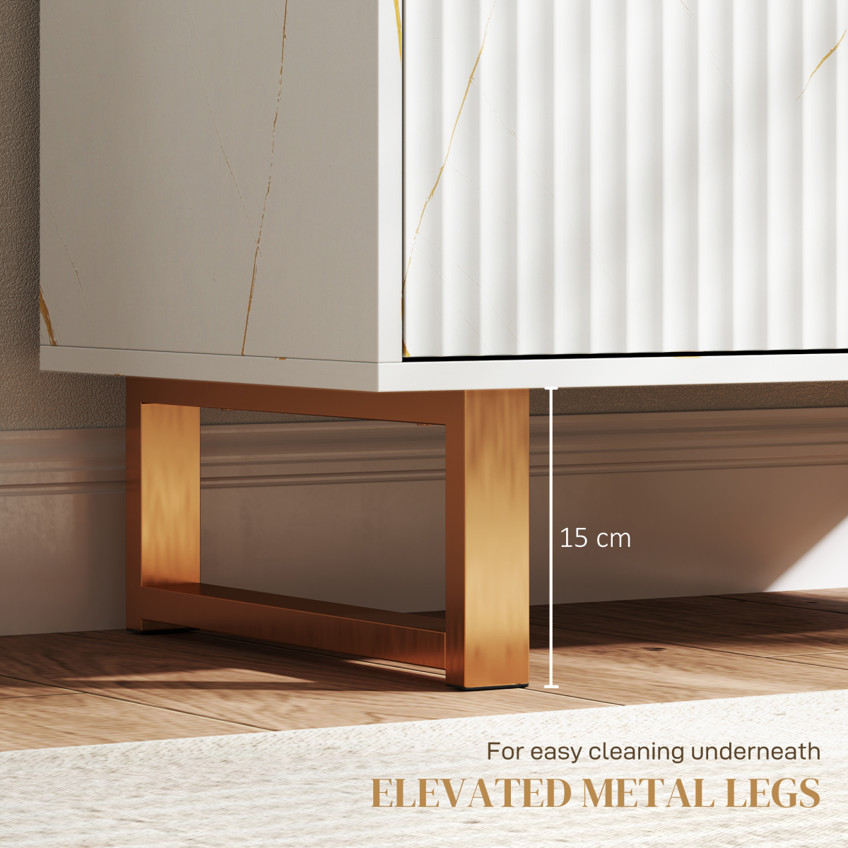 Elegant Black Storage Unit with Gold Accents - Stylish & Functional Furniture