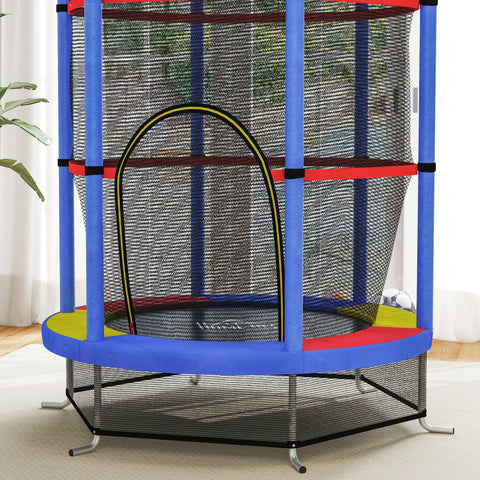 HOMCOM Kids Trampoline Mini Bouncer w/ Enclosure Net for 3-6 Years
