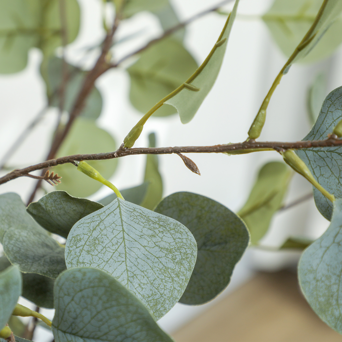 HOMCOM 2 Pack Artificial Plants, Faux Silk Eucalyptus Trees