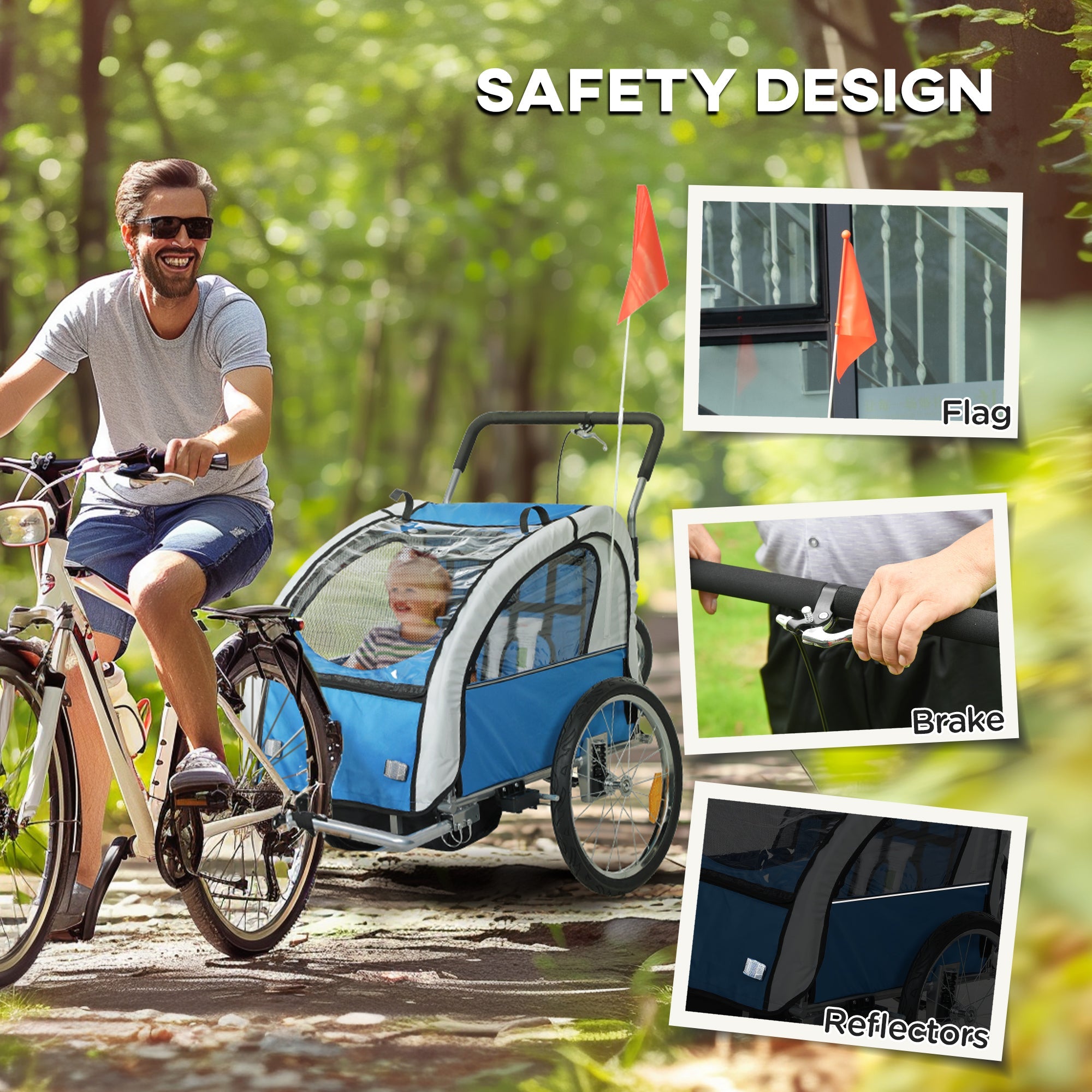 Durable Steel Frame Child Carrier - Safe, Smooth Ride for Kids