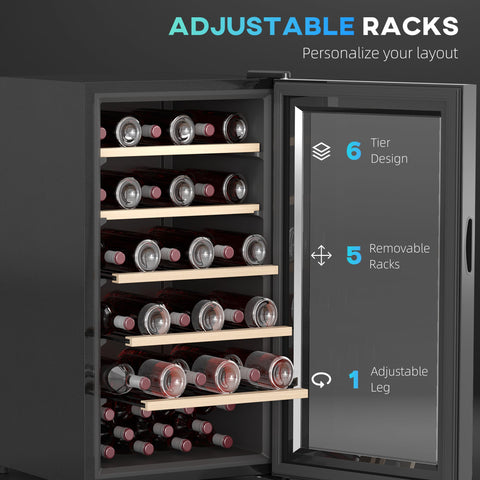 HOMCOM 41 Bottle Wine Cooler Fridge, Freestanding Wine Refrigerator
