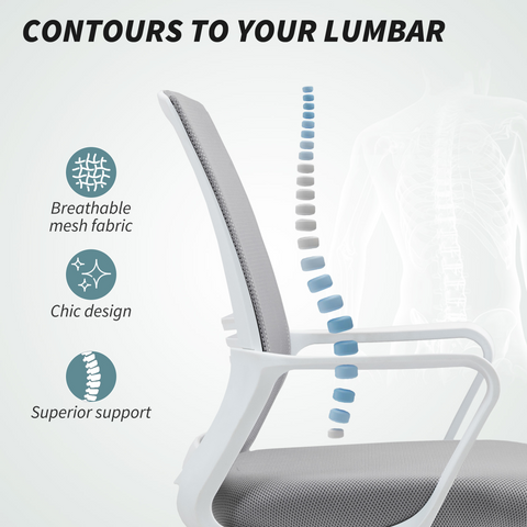 HOMCOM Draughtsman Chair, Mesh Ergonomic Drafting Chair
