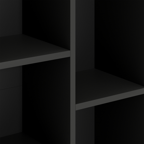 HOMCOM 2-Tier Bookshelf with 5 Open Storage Compartments