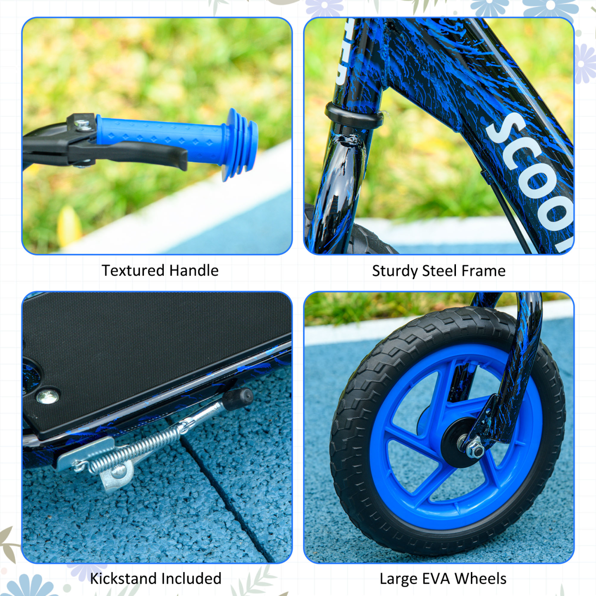 AIYAPLAY Kids Scooter with Adjustable Handlebar, Kick Scooter