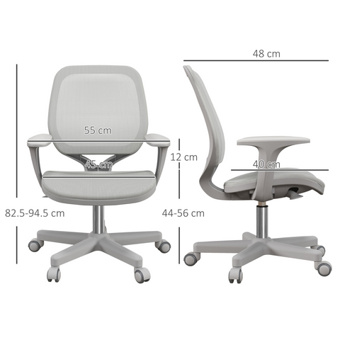 Vinsetto Office Chair, 360° Swivel Desk Chair with Security Wheels