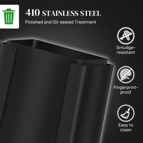 HOMCOM 2 x 25L Double Kitchen Bin, Pedal Bin with Soft-Close Lid