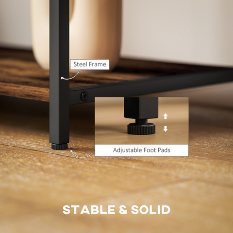 HOMCOM TV Unit for TVs up to 60 Inches, Industrial TV Stand with Shelves