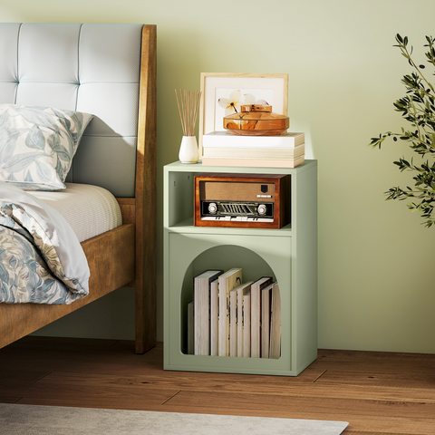 HOMCOM Bedside Table, Modern Bedside Cabinet for Bedroom