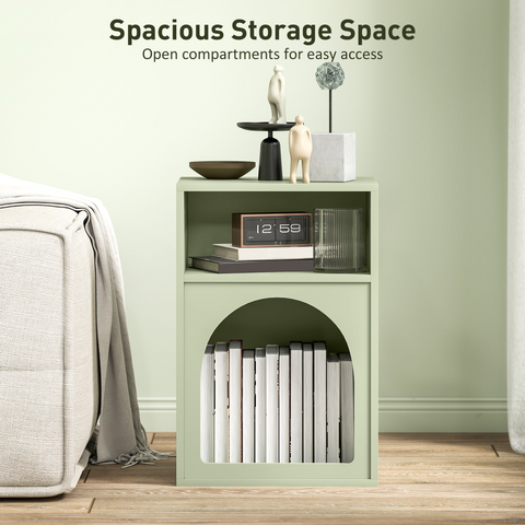 HOMCOM Bedside Table, Modern Bedside Cabinet for Bedroom