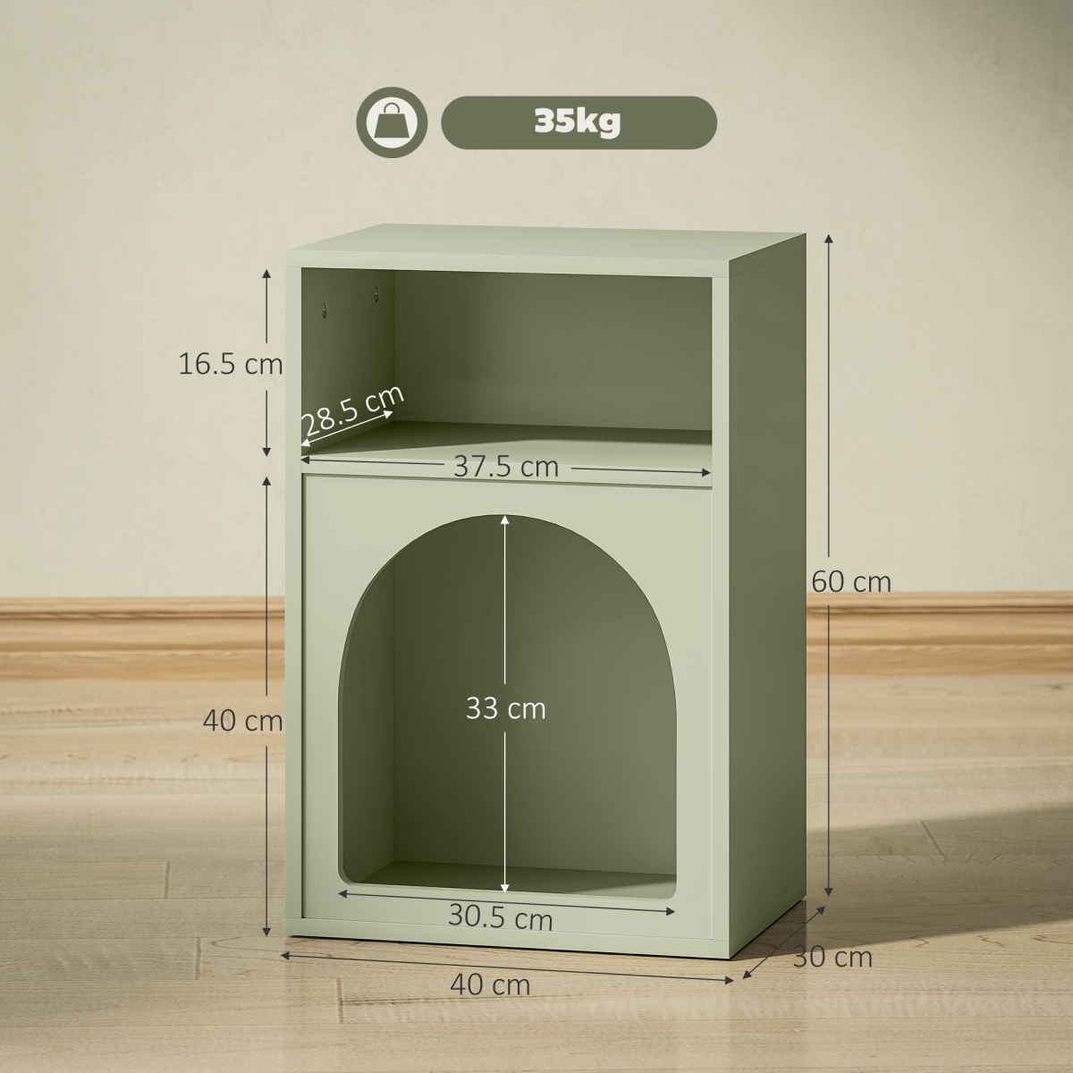HOMCOM Bedside Table, Modern Bedside Cabinet for Bedroom