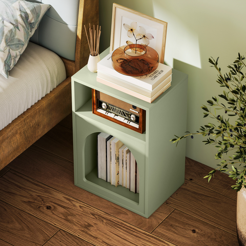 HOMCOM Bedside Table, Modern Bedside Cabinet for Bedroom
