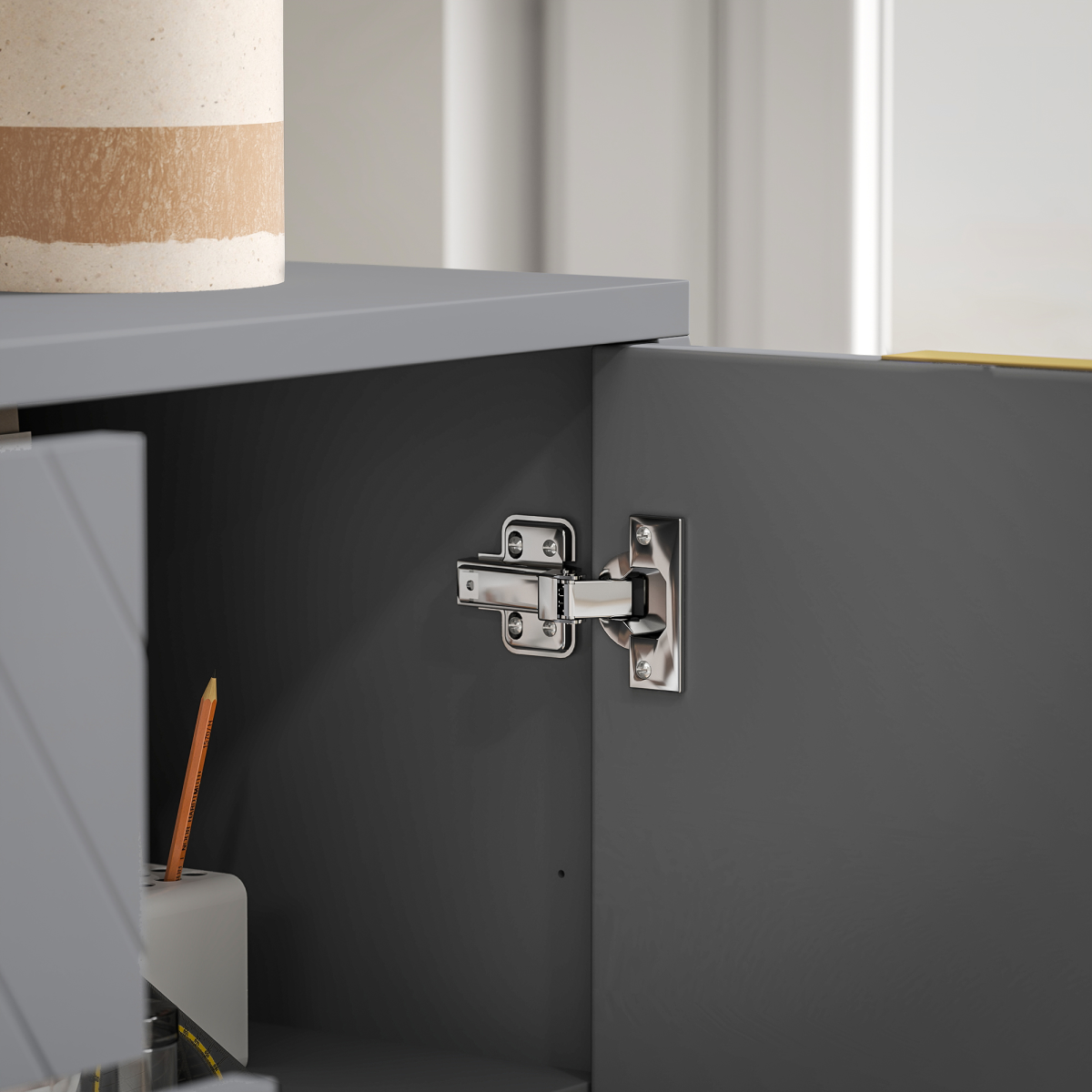 HOMCOM Sideboard Storage Cabinet with Adjustable Shelves