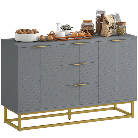 HOMCOM Sideboard Storage Cabinet with Adjustable Shelves