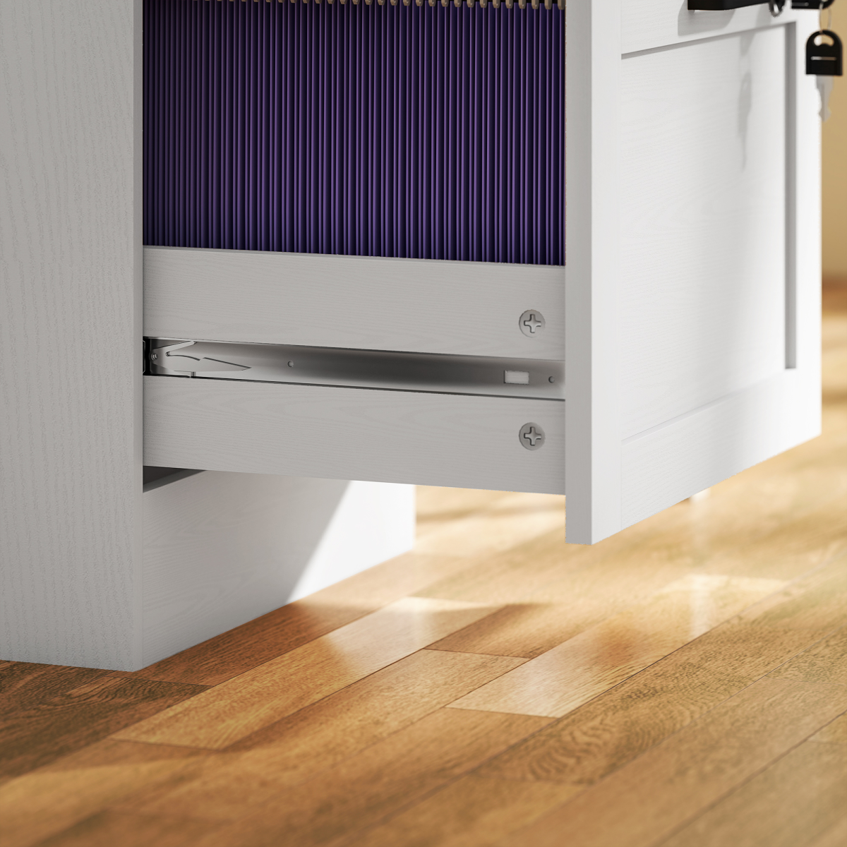 HOMCOM 2-Drawer File Cabinet, Lockable Filing Cabinet for A4 Letter