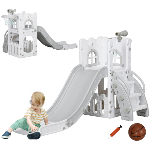 AIYAPLAY 4 in 1 Kids Slide for Indoor Use, for Toddlers 1-3 Years