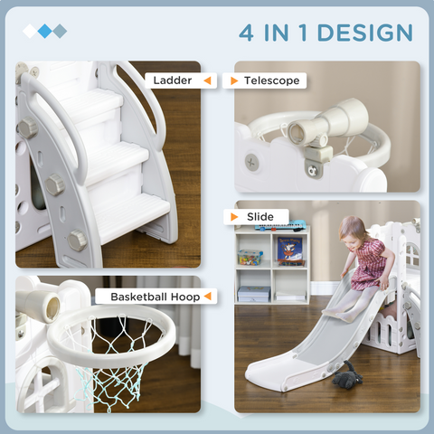 AIYAPLAY 4 in 1 Kids Slide for Indoor Use, for Toddlers 1-3 Years