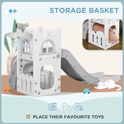 AIYAPLAY 4 in 1 Kids Slide for Indoor Use, for Toddlers 1-3 Years