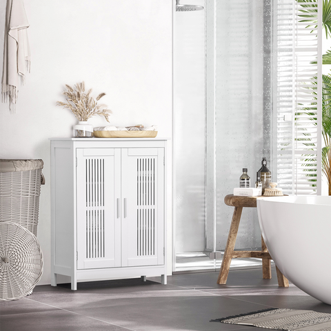 kleankin Modern Bathroom Cabinet, Freestanding Floor Cabinet with Storage