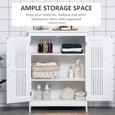 kleankin Modern Bathroom Cabinet, Freestanding Floor Cabinet with Storage