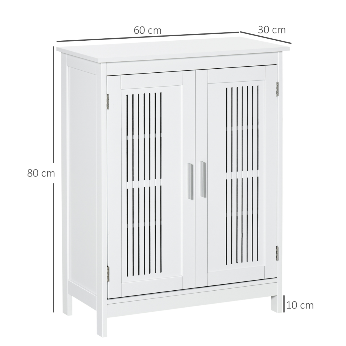 kleankin Modern Bathroom Cabinet, Freestanding Floor Cabinet with Storage