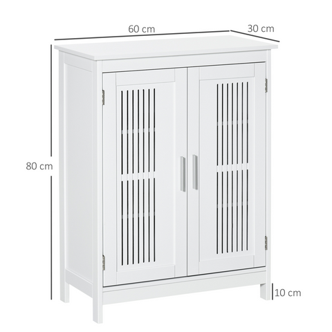 kleankin Modern Bathroom Cabinet, Freestanding Floor Cabinet with Storage