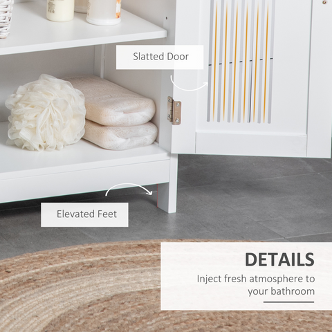 kleankin Modern Bathroom Cabinet, Freestanding Floor Cabinet with Storage