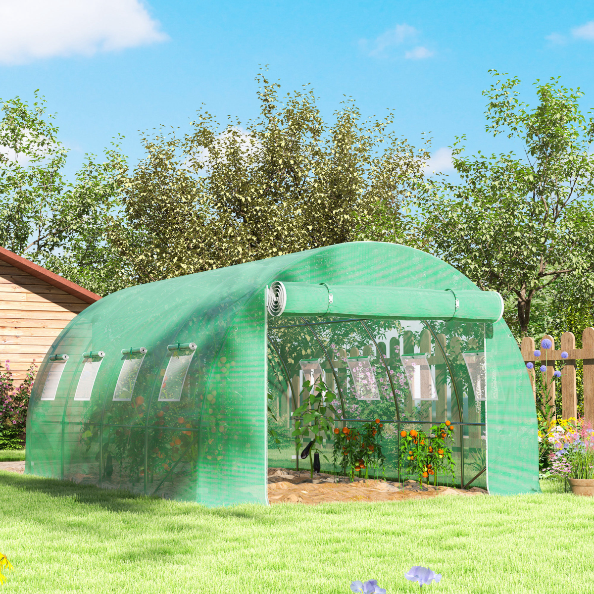 Outsunny 4 x 3 x 2m Greenhouse Replacement Cover ONLY for Tunnel Greenhouse